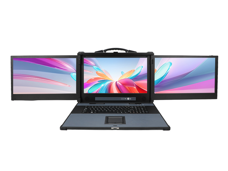 海光CPU加固便攜機,三屏異顯移動工作站,支持國產(chǎn)麒麟UOS系統(tǒng),DTG-S1437ZD-B3490MB